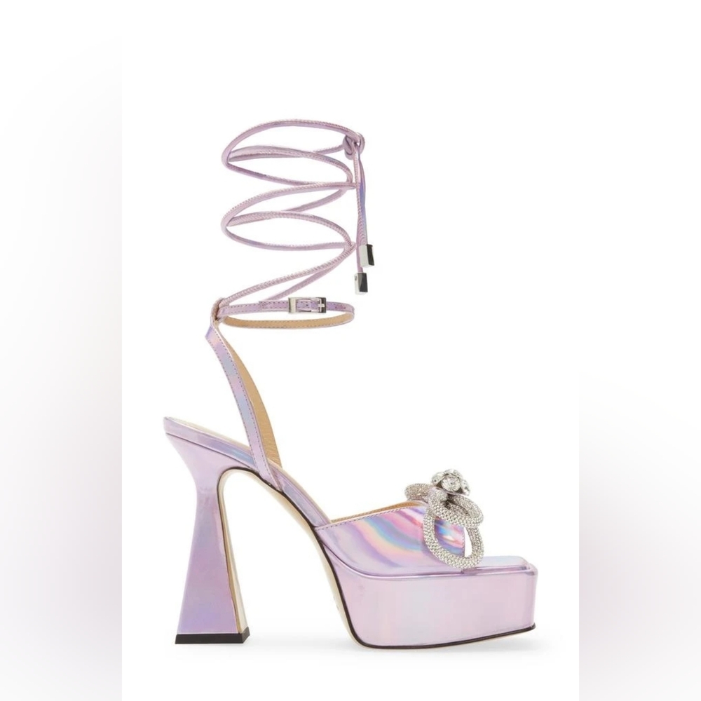 Mach & Mach Double Bow Platform Sandal Heels 37